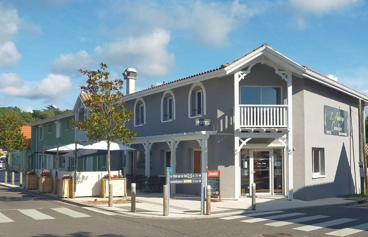 Hotel L'Auberge Canaulaise Lacanau Buitenkant foto